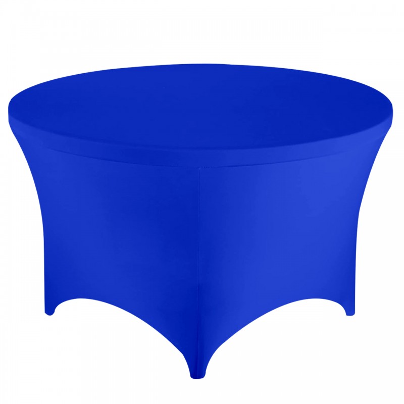 Stretch Spandex 6 ft Round Table Cover Royal Blue 