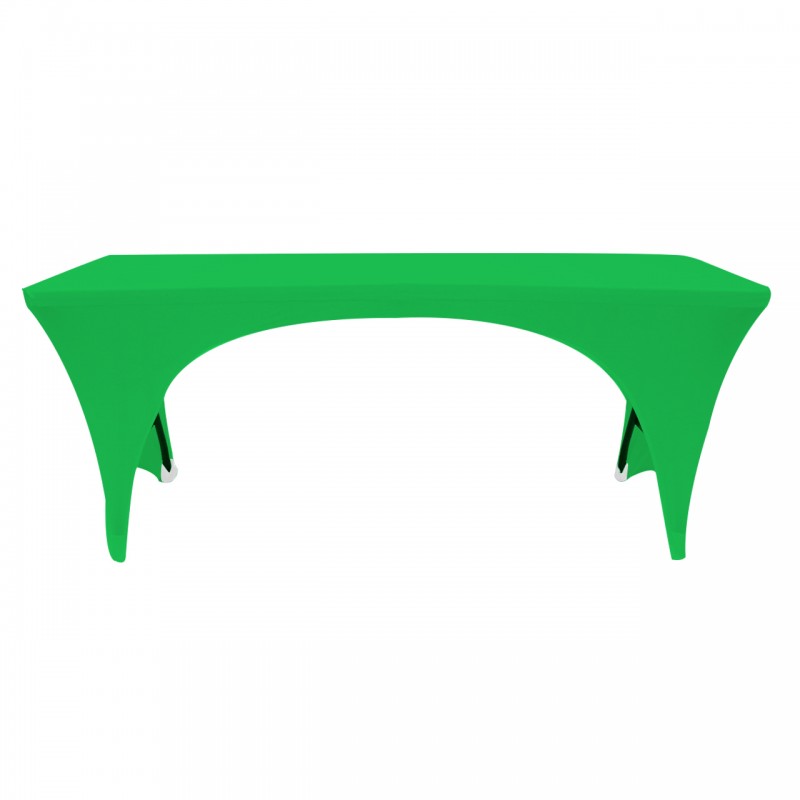 Stretch Spandex 6 ft Open Sides Rectangular Table Cover Emerald 