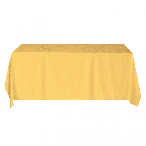 90 x 156 Inch Rectangular Royal Velvet Tablecloth Gold 