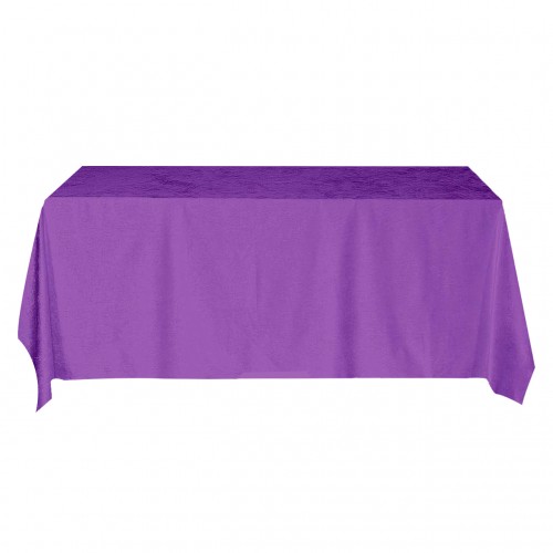 90 x 156 Inch Rectangular Royal Velvet Tablecloth Purple 