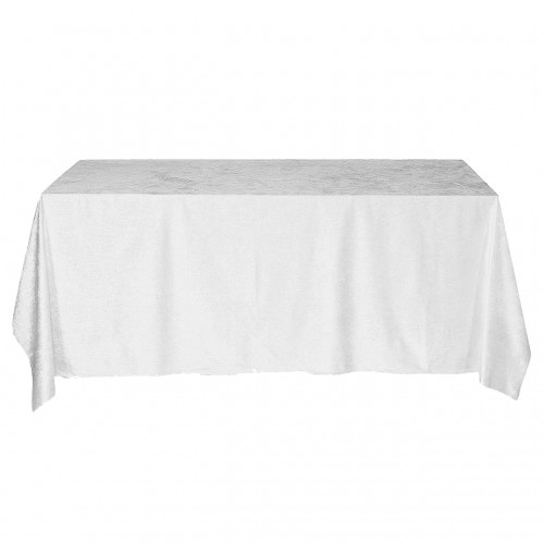 90 x 132 Inch Rectangular Royal Velvet Tablecloth White
