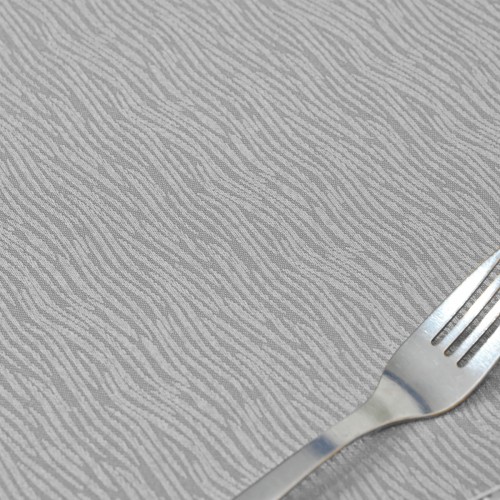Square Jacquard Tablecloth Straight Stripe Patterns TableCloth Silver