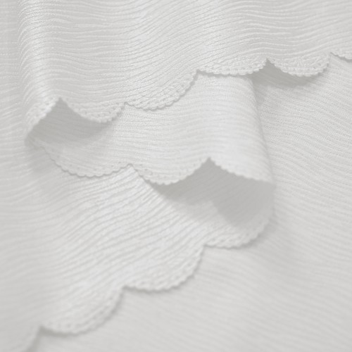 60" x 84" Rectangle Jacquard Tablecloth Straight stripe patterns Table Cloth White 