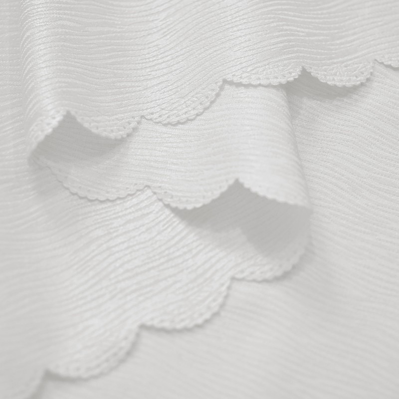 70" x 52"  Oval Jacquard Tablecloth Straight stripe patterns Table Cloth White 