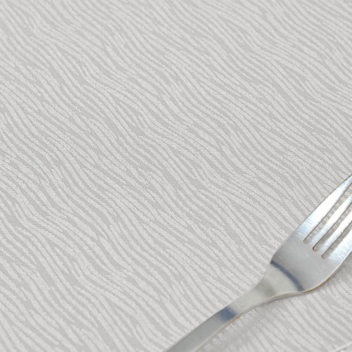 Square Jacquard Tablecloth Straight stripe patterns Table Cloth White