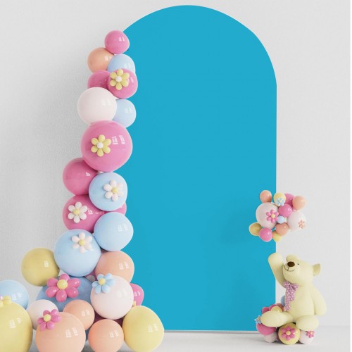 6FT Spandex Backdrop Stand Covers Turquoise