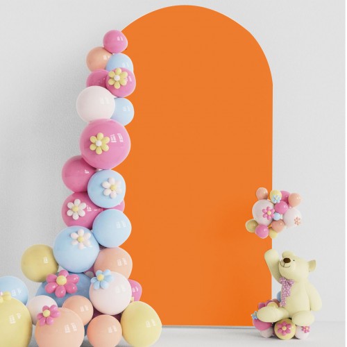 6FT Spandex Backdrop Stand Covers Orange