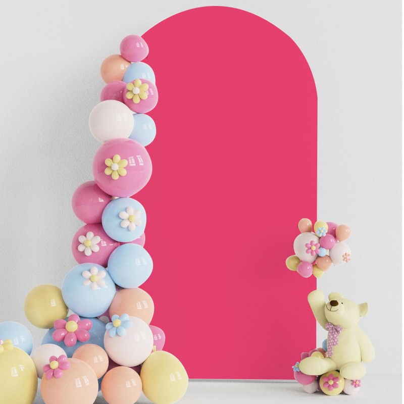 6FT Spandex Backdrop Stand Covers  Fuchsia 