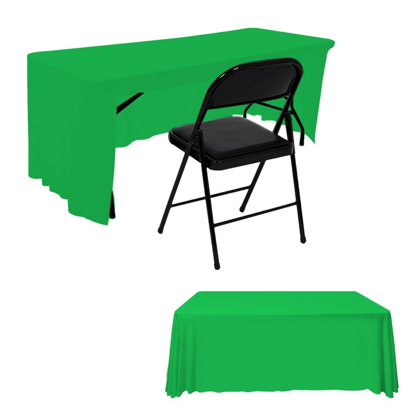 6FT Open Back Table Skirts Emerald 