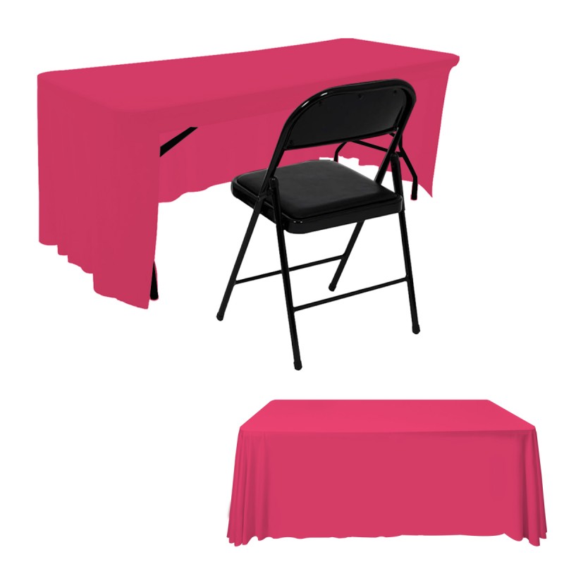 6FT Open Back Table Skirts Fuchsia 