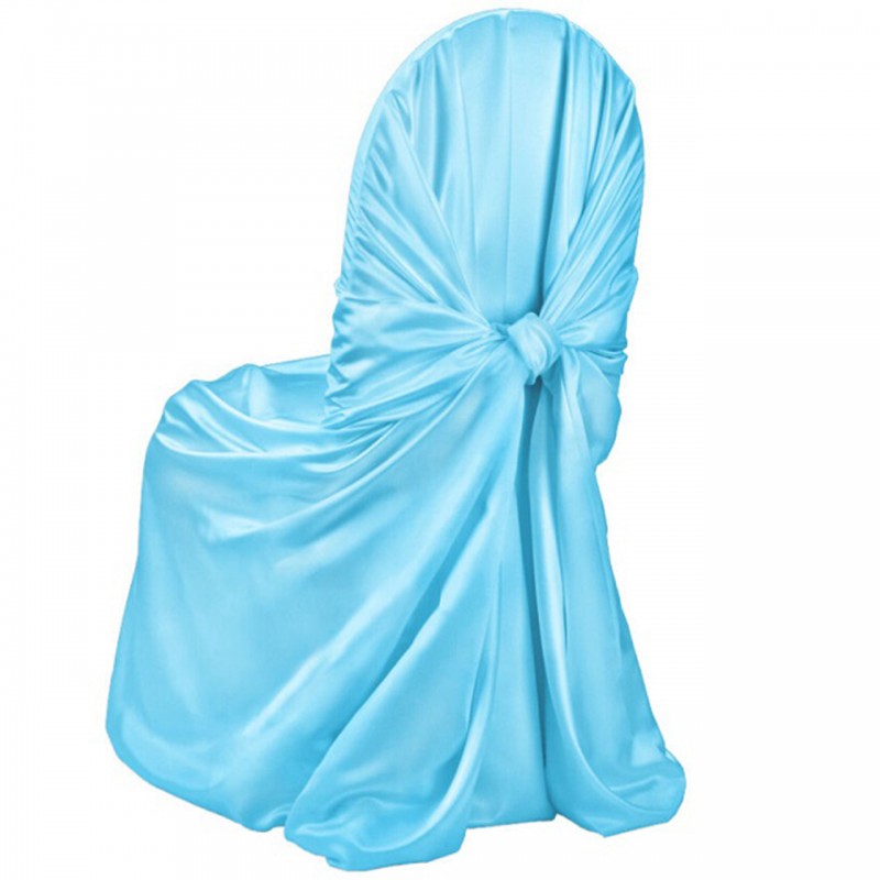 Satin Chair Cover Turquoise 