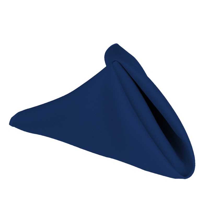 15.75 Inch Polyester Cloth Napkins Navy Blue 