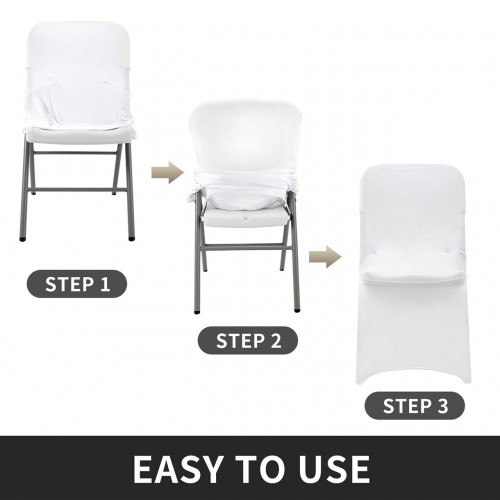 Spandex Folding Chair Cover White