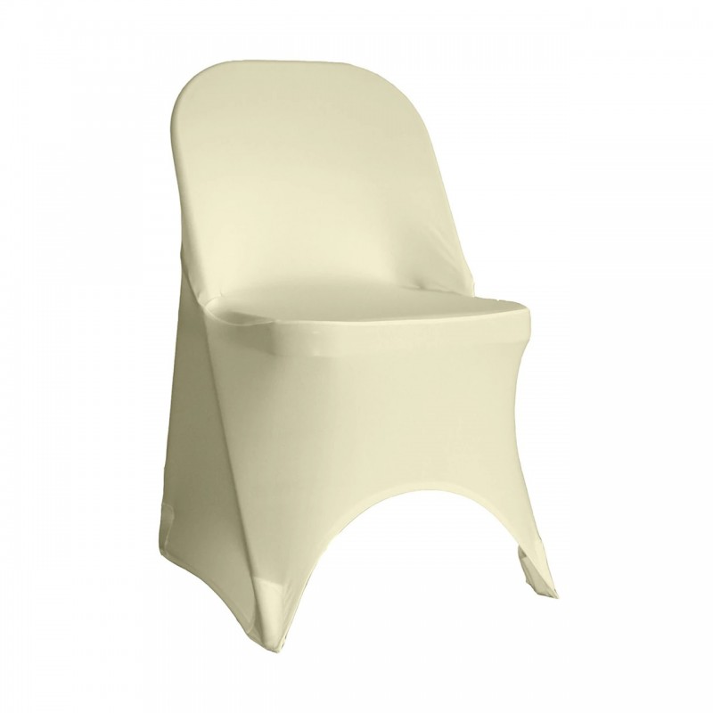 Spandex Folding Chair Cover Ivory 
