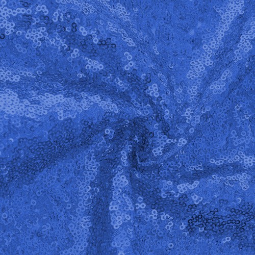 120 Inch Round Glitz Sequin Tablecloth Royal Blue
