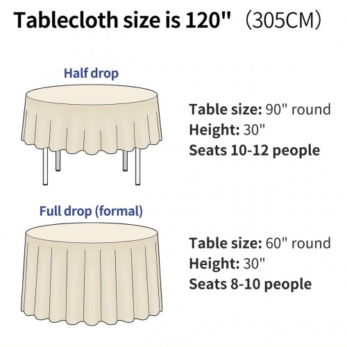 120 Inch Round Glitz Sequin Tablecloth Champagne 