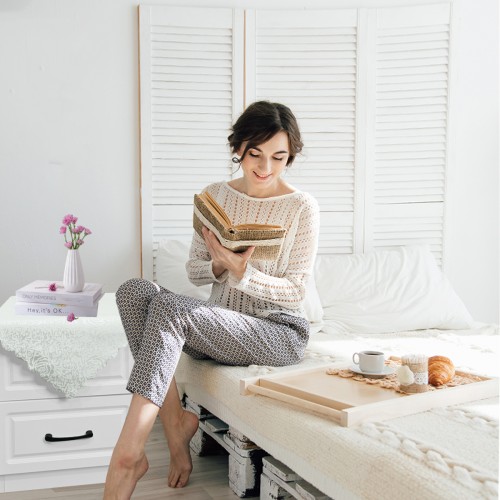 Square Jacquard Tablecloth Straight Stripe Patterns TableCloth Beige