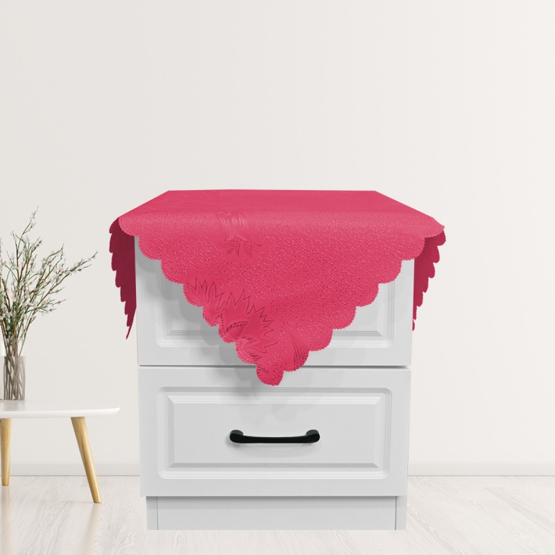Square Jacquard Tablecloth Anchovy patterns Table Cloth Burgundy 