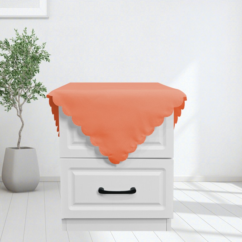 Square Jacquard Tablecloth Plain patterns Table Cloth Orange 