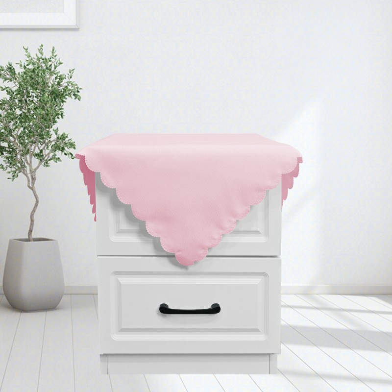 Square Jacquard Tablecloth Plain patterns Table Cloth Pink 