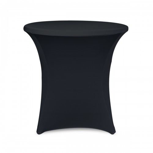 30 x 30 Inch Lowboy Cocktail Round Stretch Spandex Table Cover Black