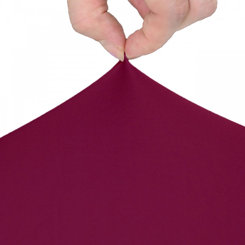 32 Inch Highboy Cocktail Round Stretch Spandex Table Cove Burgundy 