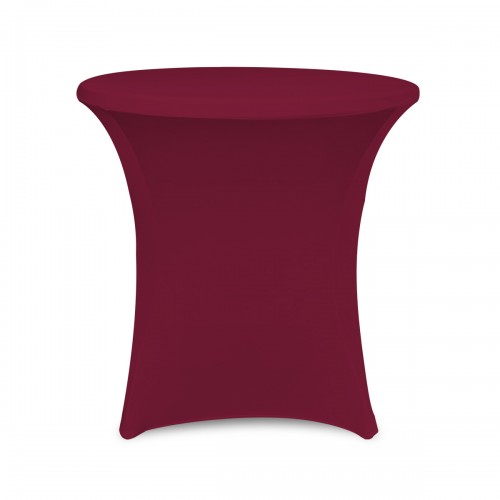 30 x 30 Inch Lowboy Cocktail Round Stretch Spandex Table Cover Burgundy