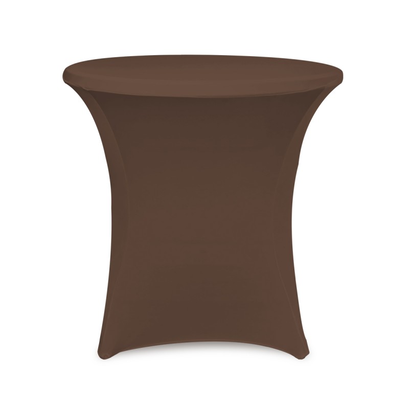 30 x 30 Inch Lowboy Cocktail Round Stretch Spandex Table Cover Chocolate 