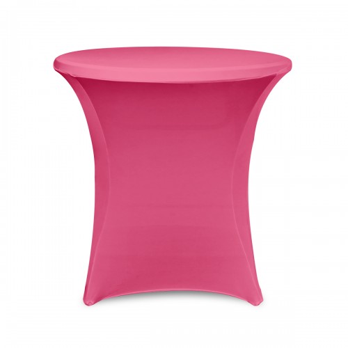 30 x 30 Inch Lowboy Cocktail Round Stretch Spandex Table Cover Fuchsia