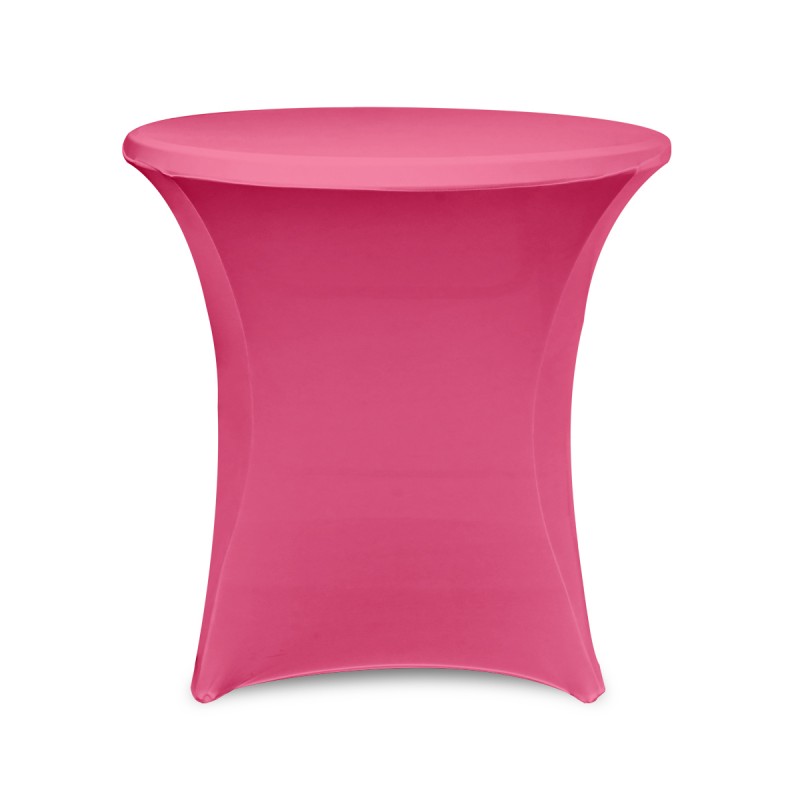 30 x 30 Inch Lowboy Cocktail Round Stretch Spandex Table Cover Fuchsia 