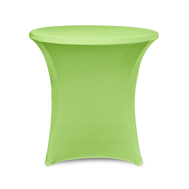 30 x 30 Inch Lowboy Cocktail Round Stretch Spandex Table Cover Light Green 