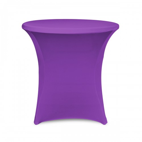 30 x 30 Inch Lowboy Cocktail Round Stretch Spandex Table Cover Purple