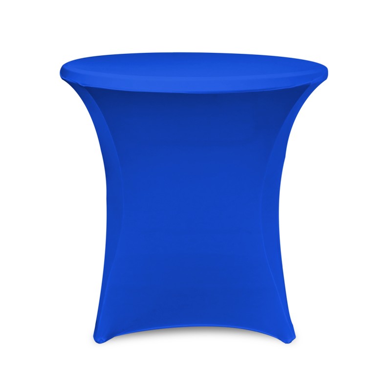 30 x 30 Inch Lowboy Cocktail Round Stretch Spandex Table Cover Royal Blue 