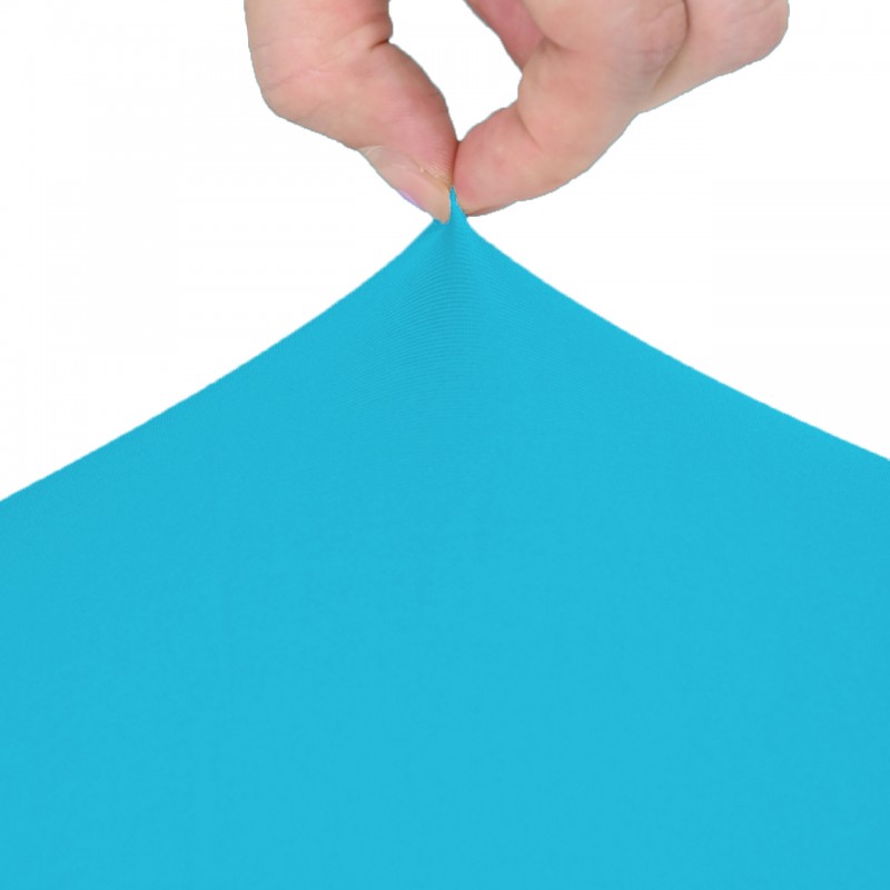 30 x 30 Inch Lowboy Cocktail Round Stretch Spandex Table Cover Turquoise 