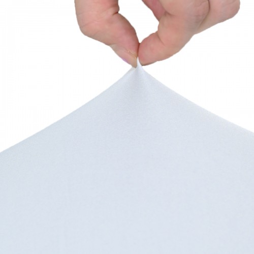 30 x 30 Inch Lowboy Cocktail Round Stretch Spandex Table Cover White 