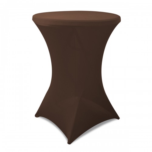 32 Inch Highboy Cocktail Round Stretch Spandex Table Chocolate