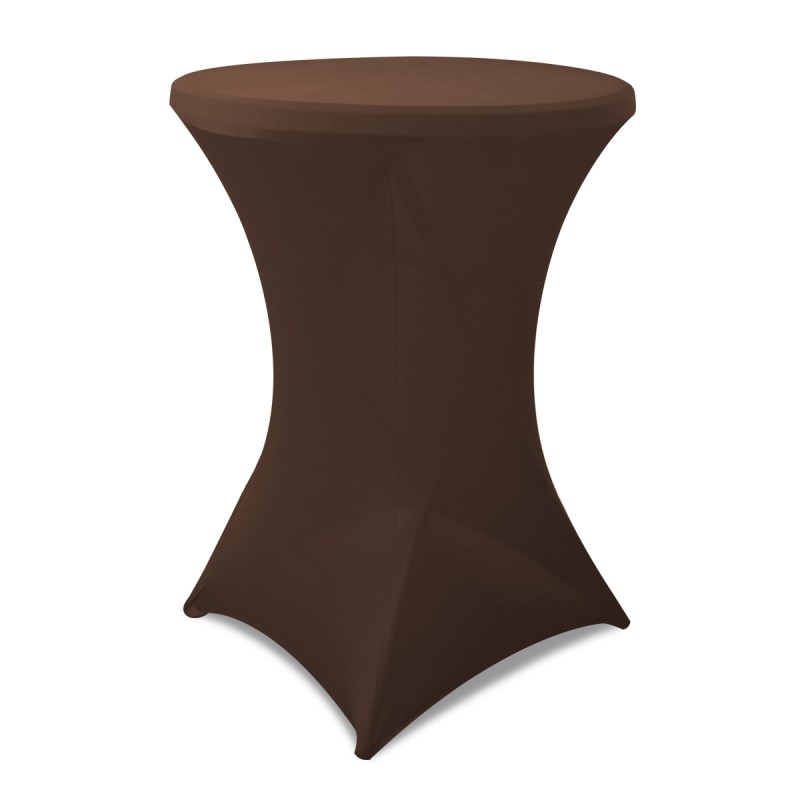 32 Inch Highboy Cocktail Round Stretch Spandex Table Chocolate 