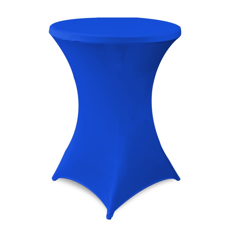 32 Inch Highboy Cocktail Round Stretch Spandex Table Cover Royal Blue 
