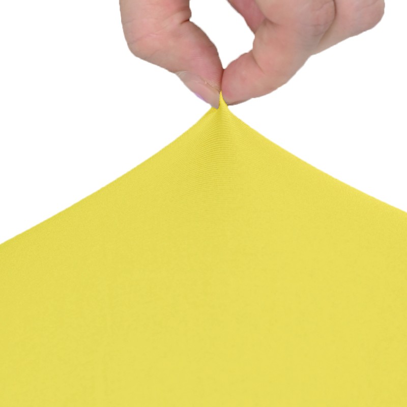 32 Inch Highboy Cocktail Round Stretch Spandex Table Cover Yellow 