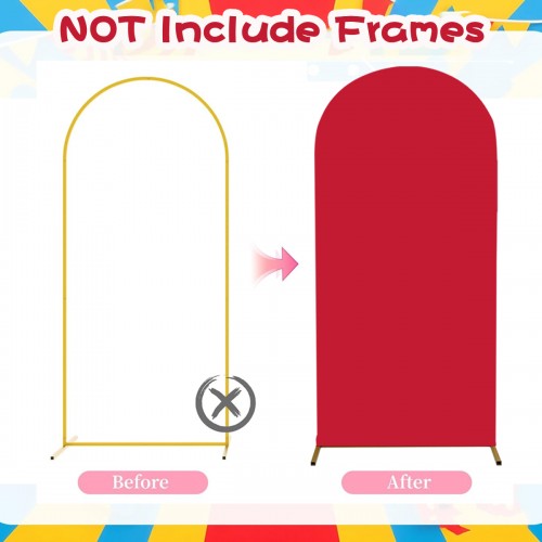 Set of 3 Arch Backdrop Covers (Red+Yellow+Light Blue)