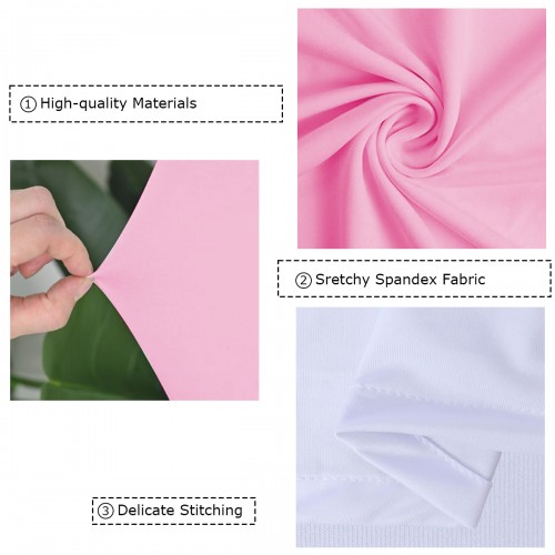 Set of 3 Arch Backdrop Covers (White + Pink + Pink)