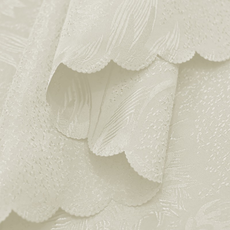 60" x 84" Rectangle Jacquard Tablecloth Anchovy patterns TableCloth Beige 