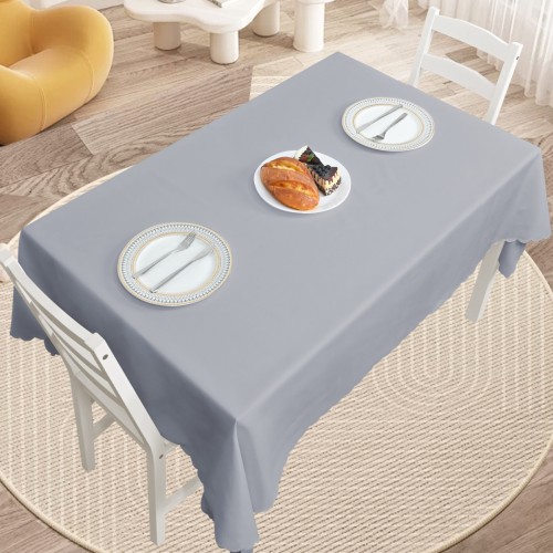 60" x 84" Rectangle  Jacquard Tablecloth Plain patterns TableCloth Dark Gray