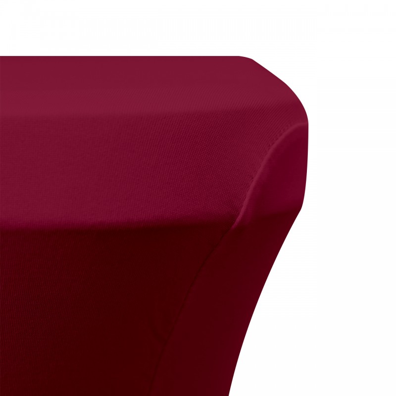 Stretch Spandex 6 ft  Rectangular Table Cover Burgundy 
