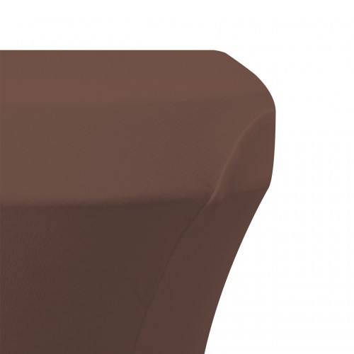 Stretch Spandex 6 ft Rectangular Table Cover Chocolate 