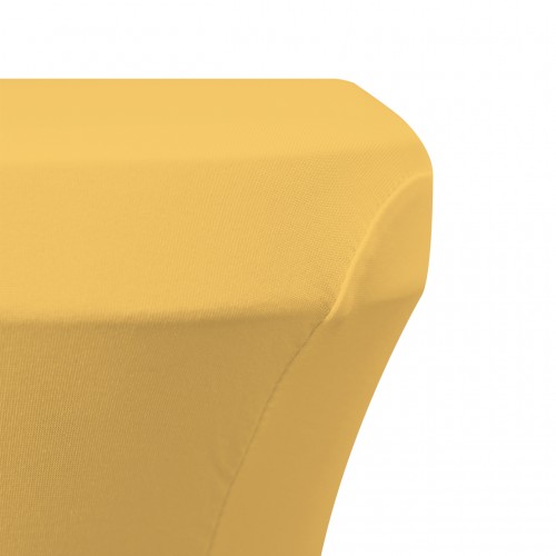 Stretch Spandex 6 ft Rectangular Table Cover Gold 