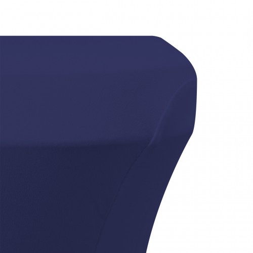 Stretch Spandex 6 ft Open Sides Rectangular Table Cover Navy Blue 