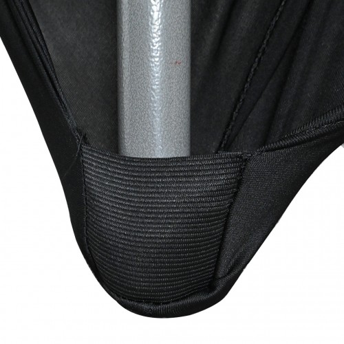 Stretch Spandex 6 ft Open Back Rectangular Table Cover Black