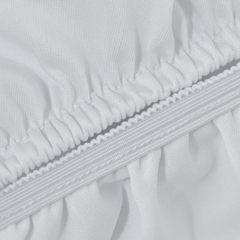 Stretch Spandex 6 ft Rectangular Table Topper/Cap White 