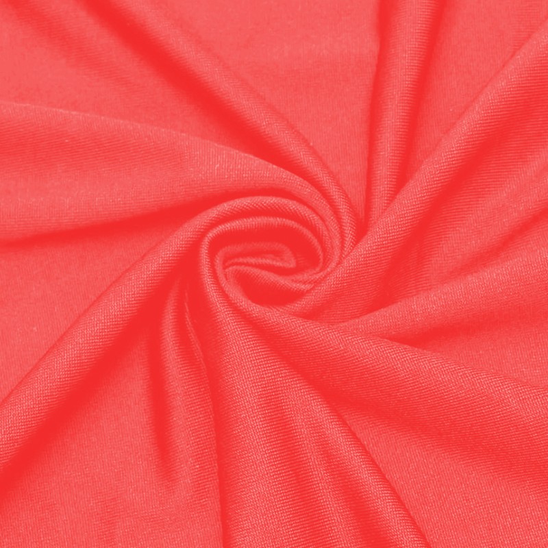 Stretch Spandex 6 ft Round Sides Open Table Cover Red 